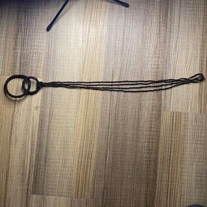black beaded necklace (Long)